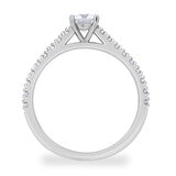 0.74ctw Round Brilliant Cut Diamond Ring, Platinum