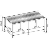 Mirador 10ft x 20ft (3m x 5.9m) Louvered Aluminium Pergola