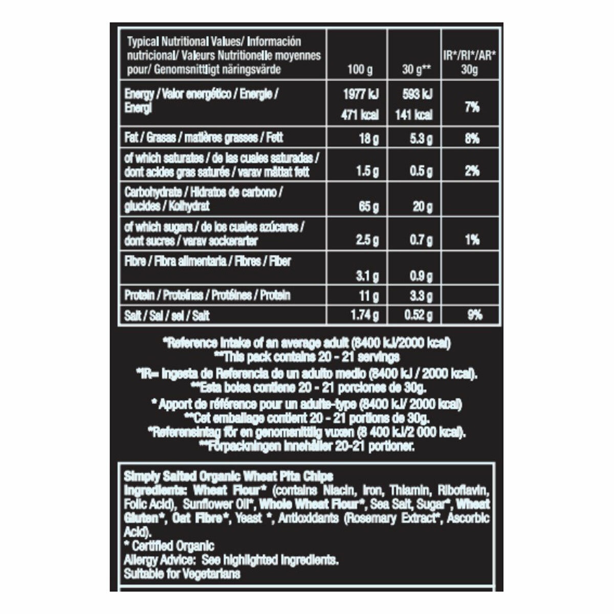 Stacy's Simply Naked Organic Pita Chips, 623g Stacy's Simply Naked Organic Pita Chips, 623g