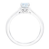 1.00 ctw Radiant Cut Diamond Solitaire Ring, Platinum