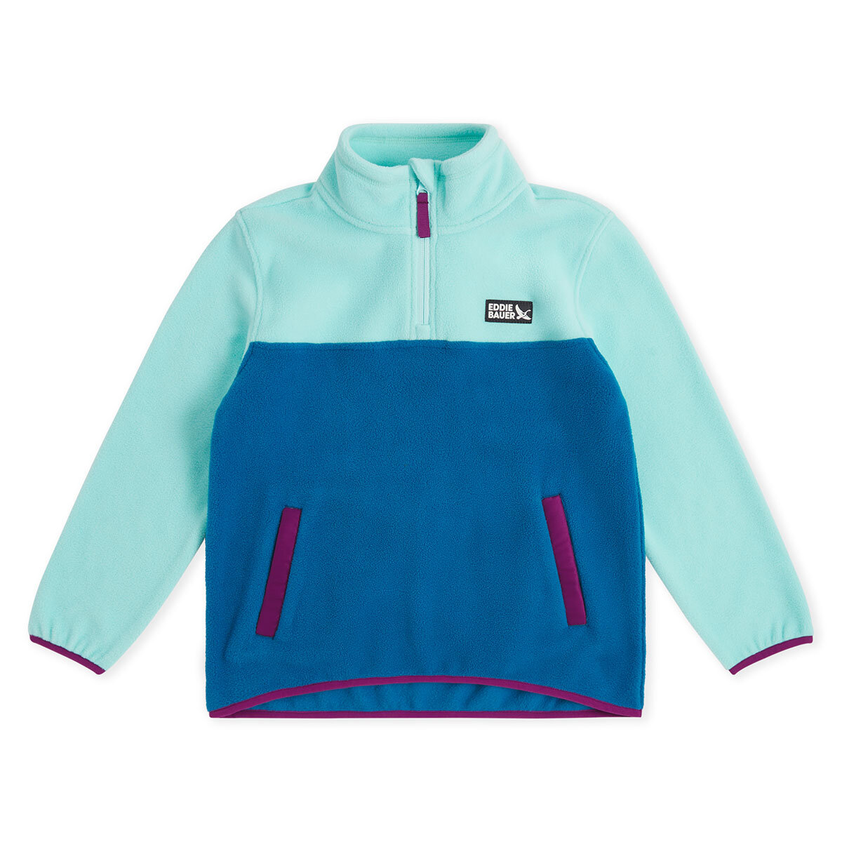 Eddie Bauer Youth Quest Pullover Fleece in Blue