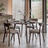 Gallery Hatfield Smoked Round Dining Table, Seats 4