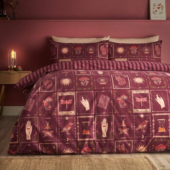 Catherine Lansfield Plum Enchanted Witchcraft Single Duvet Cover Set Catherine Lansfield Plum Enchanted Witchcraft Single Duvet Cover Set