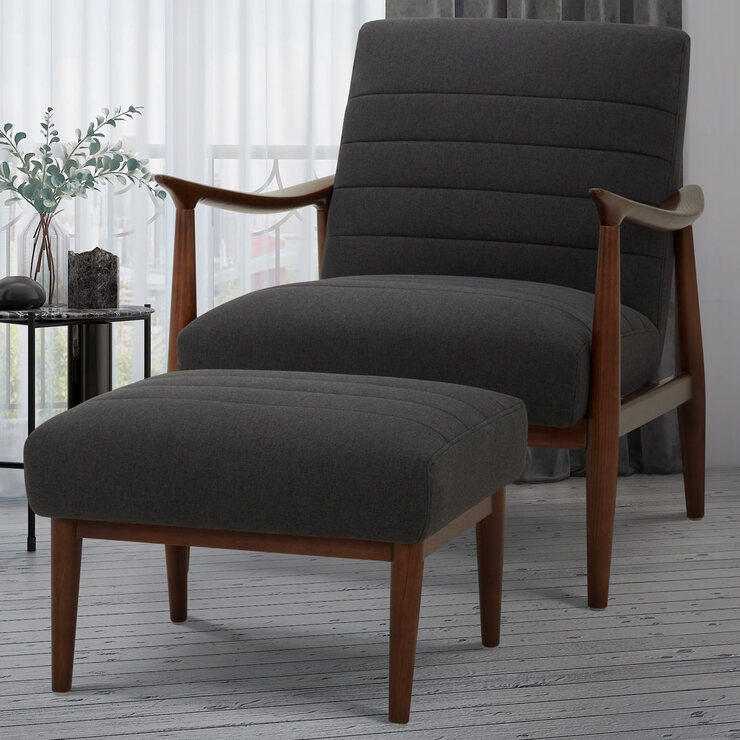 Gilman Creek Henley Fabric Chair and Ottoman | Costco UK