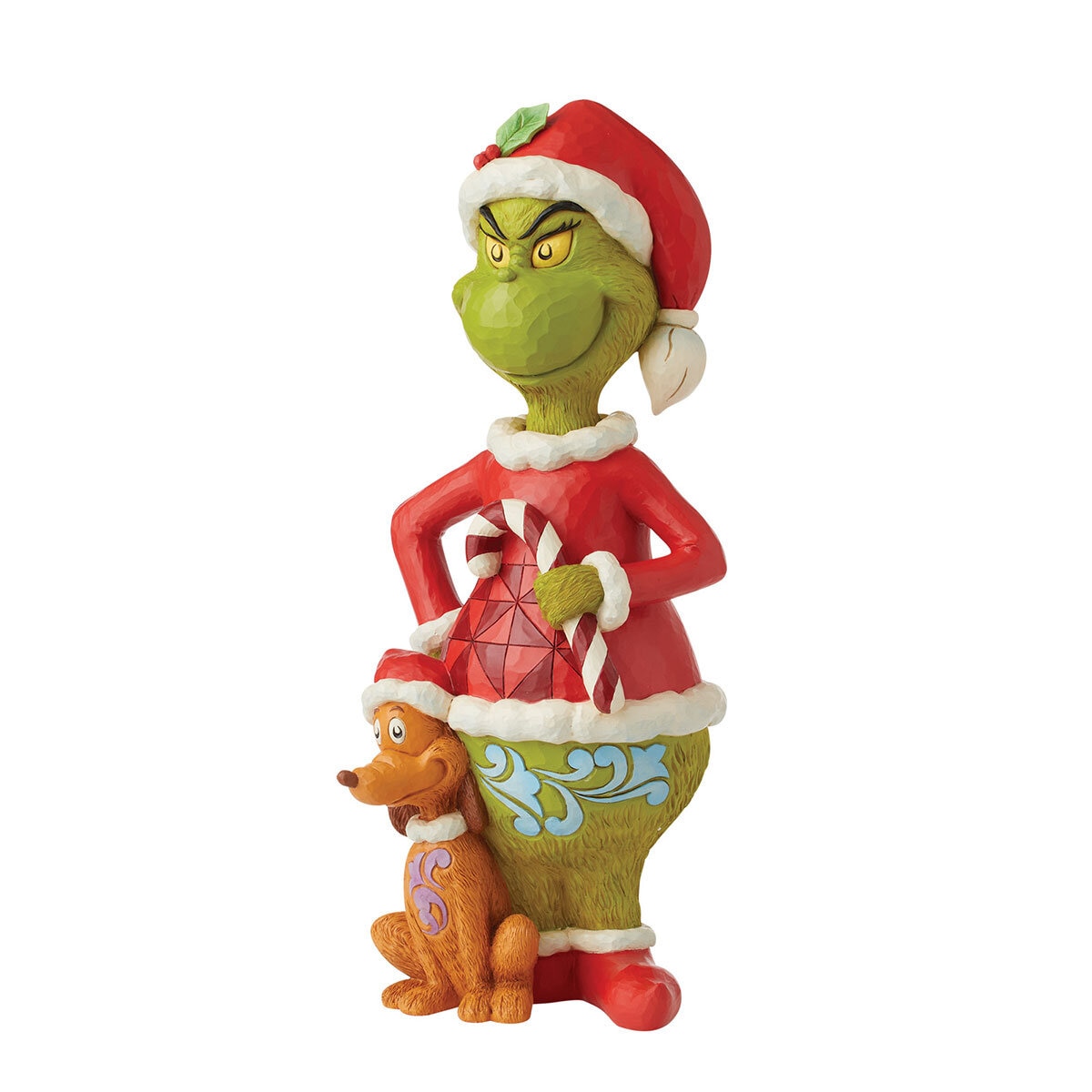 20 Inches (51cm) Jim Shore Grinch and Max Statue Hand Painted 