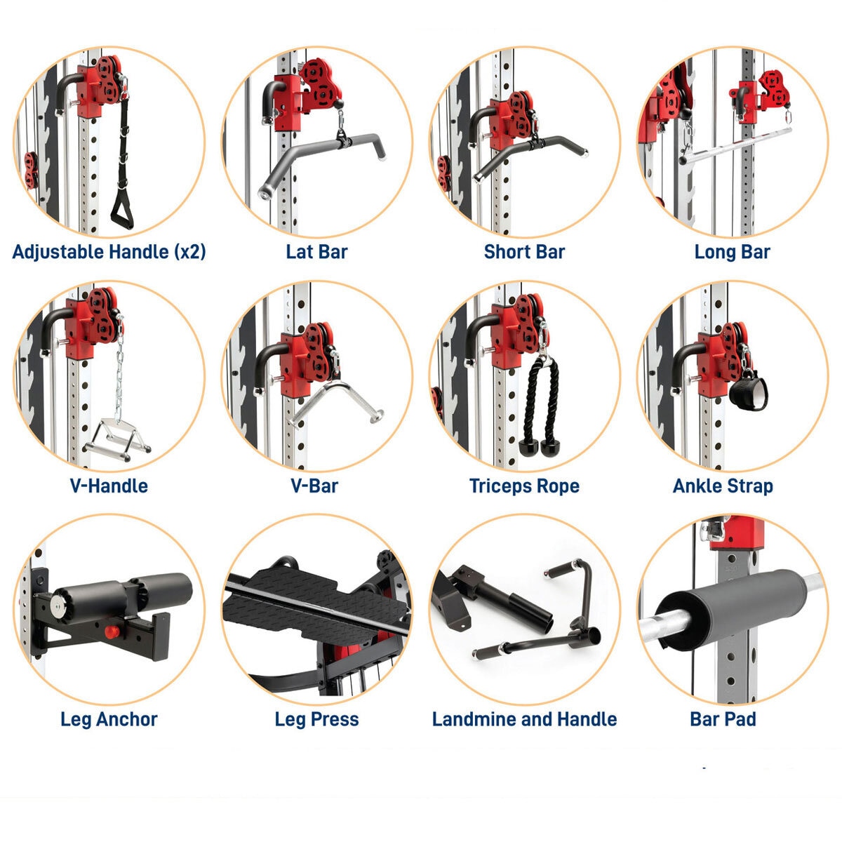 Marcy SM-7553 Pro Deluxe Smith Cage Home Gym System