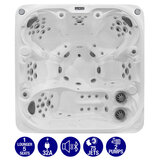 Miami Spas Venus 75-Jet 6 Person Hot Tub in Sterling Silver - Delivered and Installed 