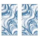 Marble spa design bath towel in blue