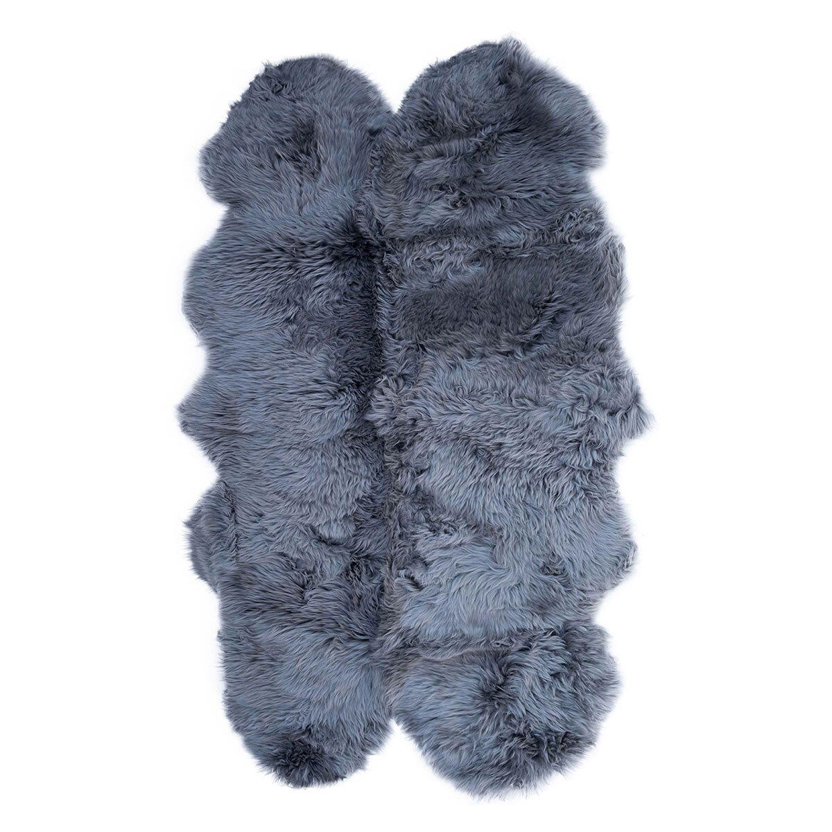 Naturally Sheepskin Quad Rug in Steel Grey close up