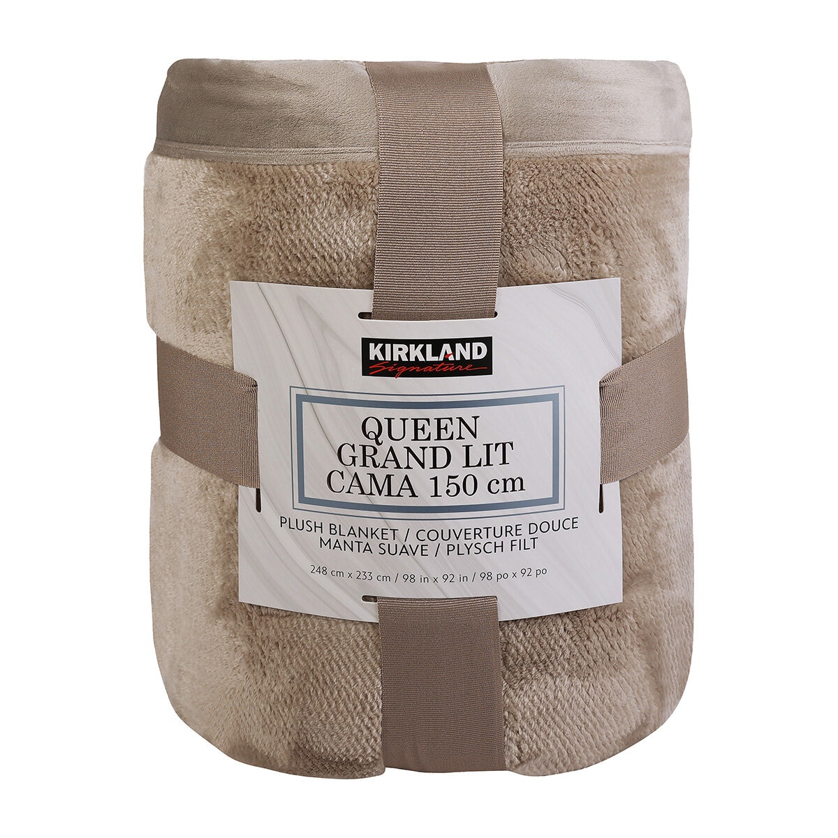 Kirkland Signature Plush Blanket in 4 colours, 248 x 233 cm