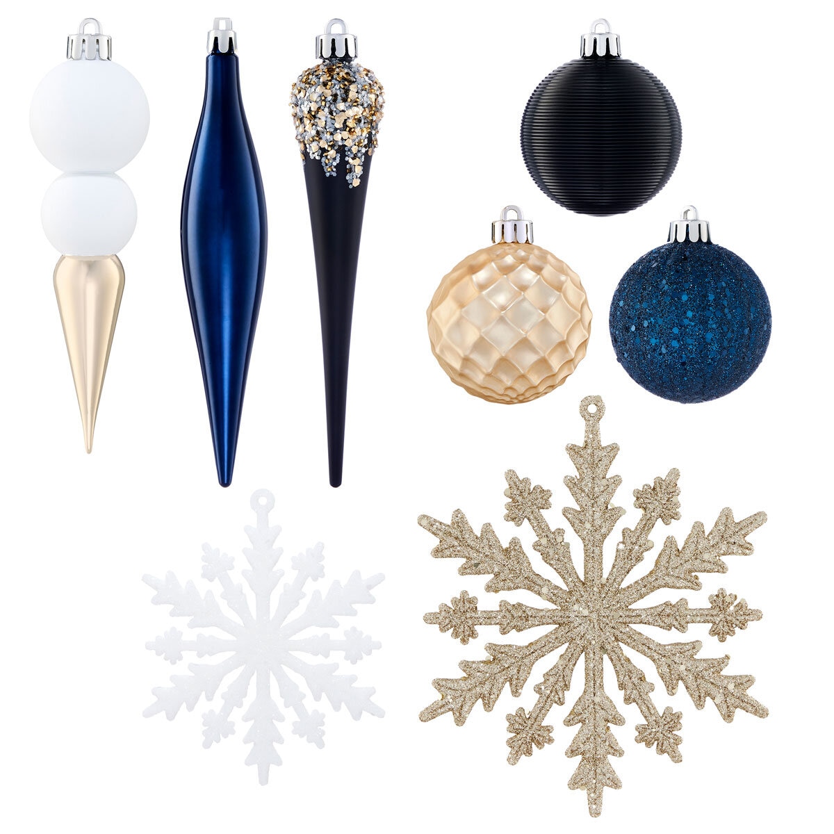 Buy 78 pack Ornaments Blue/Gold Item Image at costco.co.uk