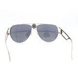 Versace Pale Gold Sunglasses with Grey Mirrored Lenses VE2225 12526G 