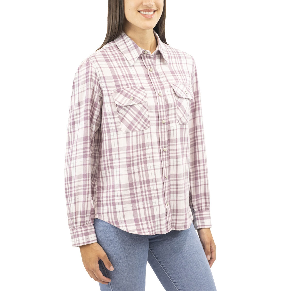 Jachs Ladies Girlfriend Shirt With Snap Buttons in Pink