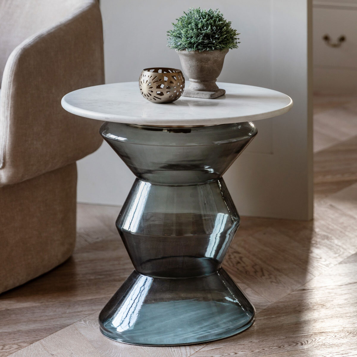 Gallery Turin Blue Side Table