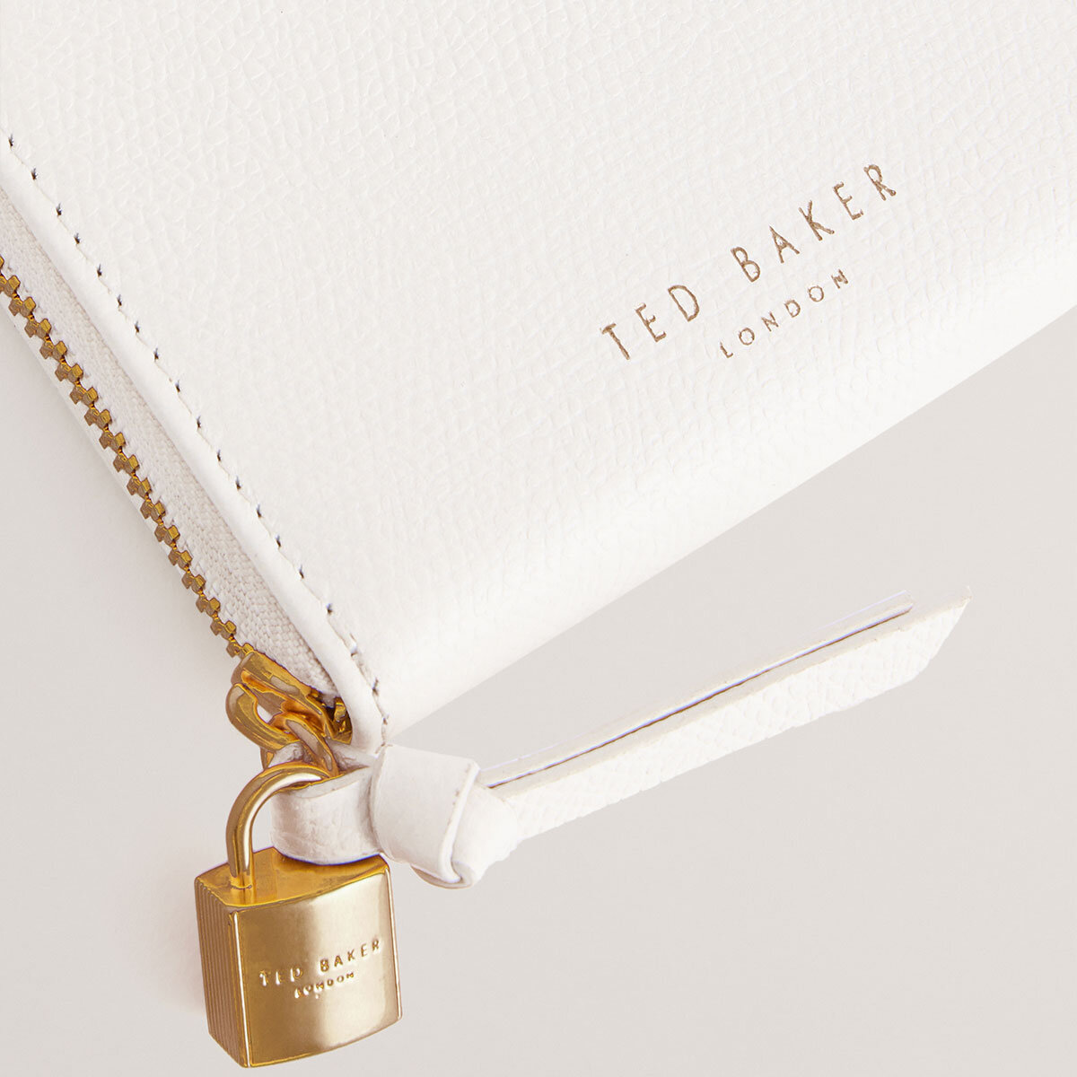 Ted Baker Wesmin Padlock Small Leather Purse in White