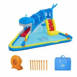 Studio image of the H2OGO! Whales 'n Waves Kids Inflatable Mega Water Park, blower and stakes Studio image of the H2OGO! Whales 'n Waves Kids Inflatable Mega Water Park, blower and stakes