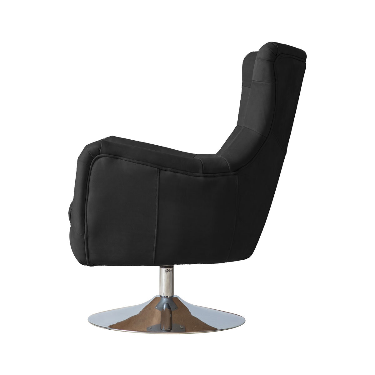 Gallery Bristol Grey Nubuck Leather Swivel Chair