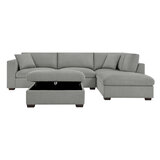 Thomasville Holmes 3 piece Fabric Sectional with Chaise cut out image showing chaise open