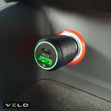 Buy Veld Super Fast in Car Charger USB Port & USB Type C with Super Fast Cable (Type C to Lightning) 1M at Costco.co.uk