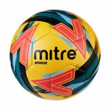 Studio image of the Mitre Revolve Football Size 5 in Orange Studio image of the Mitre Revolve Football Size 5 in Orange