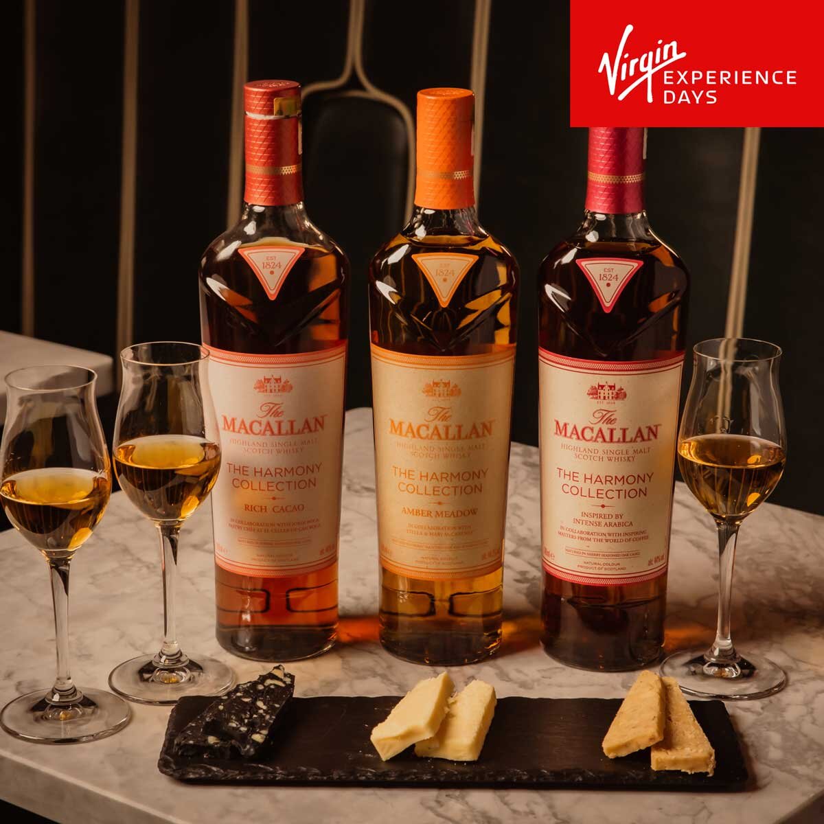 Virgin Experience Days Macallan Harmony Series Whisky Flight, Cheese Pairing and Small Plates for Two