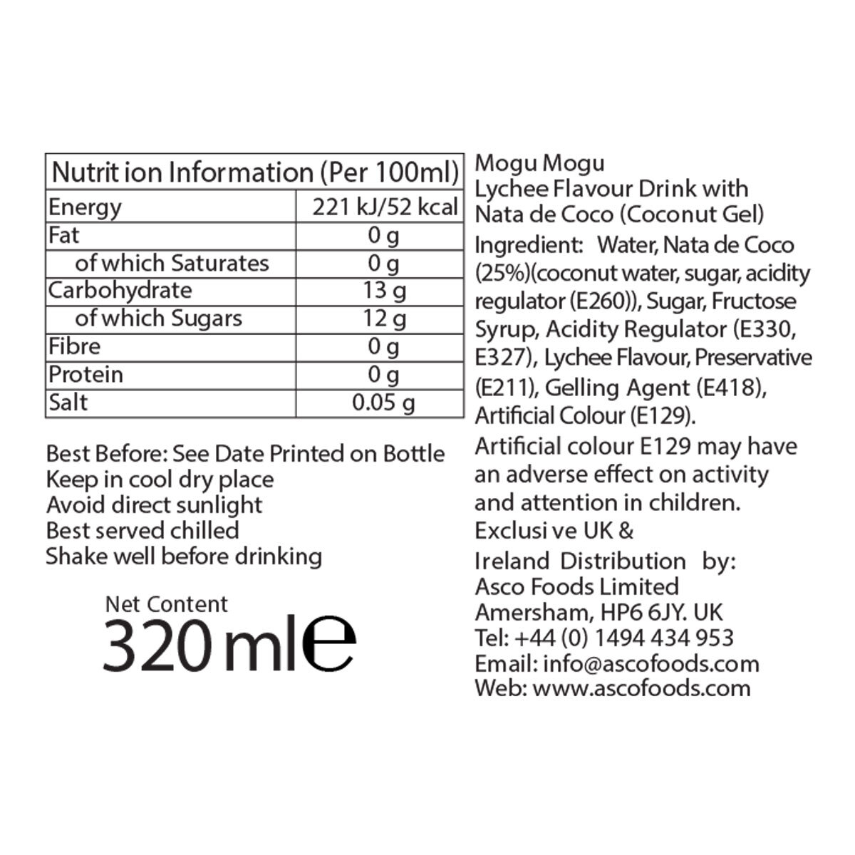 Nutritional Information