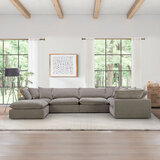 Aiden & Ivy Serene Modular Sofa in Beige