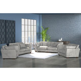 Selsey Grey Fabric 4 Seater Split Sofa