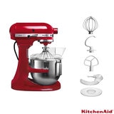 Side Profile of KitchenAid Heavy Duty Red with accessories