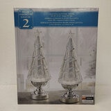 Buy set of 2 Lighted Glitter 14" Box Image at costco.co.uk