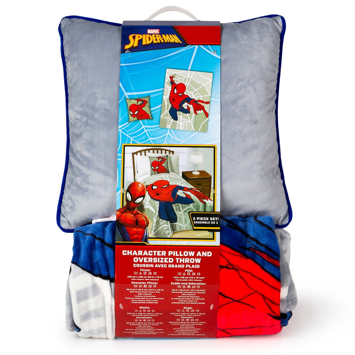 Disney Character Cushion & Throw Set, Spider-Man