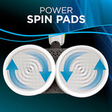 Image stating that power spin pads included