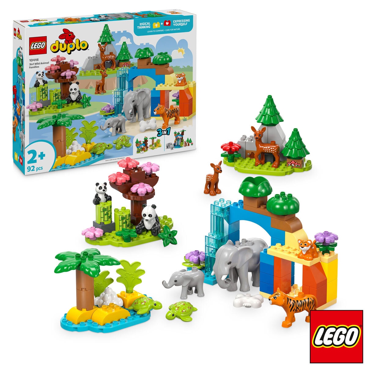 LEGO DUPLO Town 3 in 1 Wild Animal Families - Model 10446 (2+ Years)