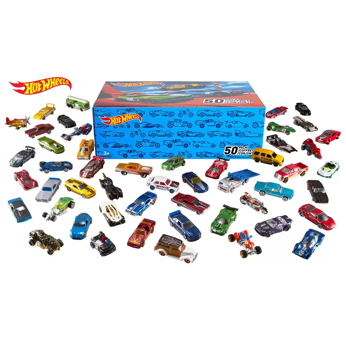 Pack 50 coches hot wheels on sale