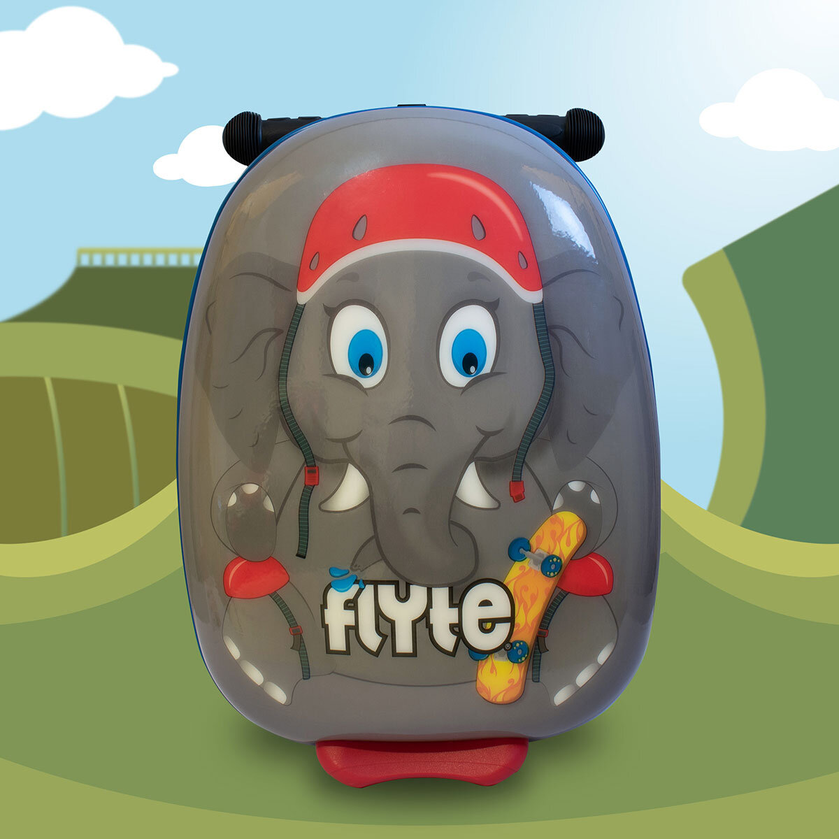 Zinc Flyte Midi 18" Scooter Suitcase, Eddie the Elephant