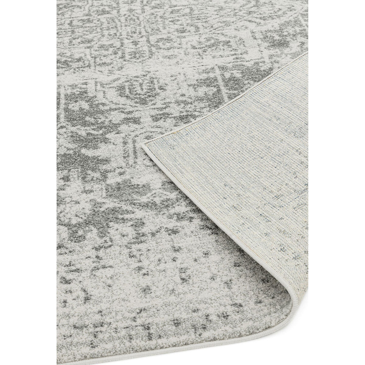 Front & back photo of Nova grey Rug