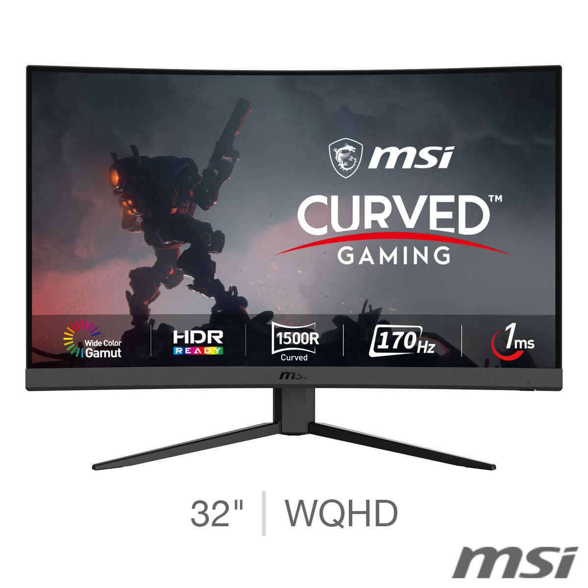 MSI G32CQ4 E2 32 inch WQHD 165Hz VA Curved Gaming Monitor, 9S6-3DB51T-035 at costco.co.uk