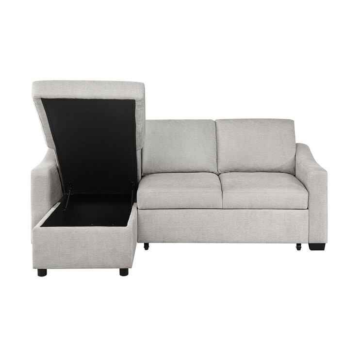 Coddle Aria Beige Fabric Convertible Sofa Bed with Chaise Coddle Aria Beige Fabric Convertible Sofa Bed with Chaise