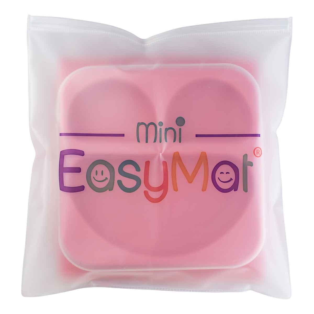 EasyTots EasyMat Mini Divided Suction Weaning Plate in Pink