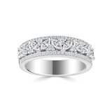 0.75ctw Marquise & Round Brilliant Cut Diamond Band Ring, 18ct White Gold