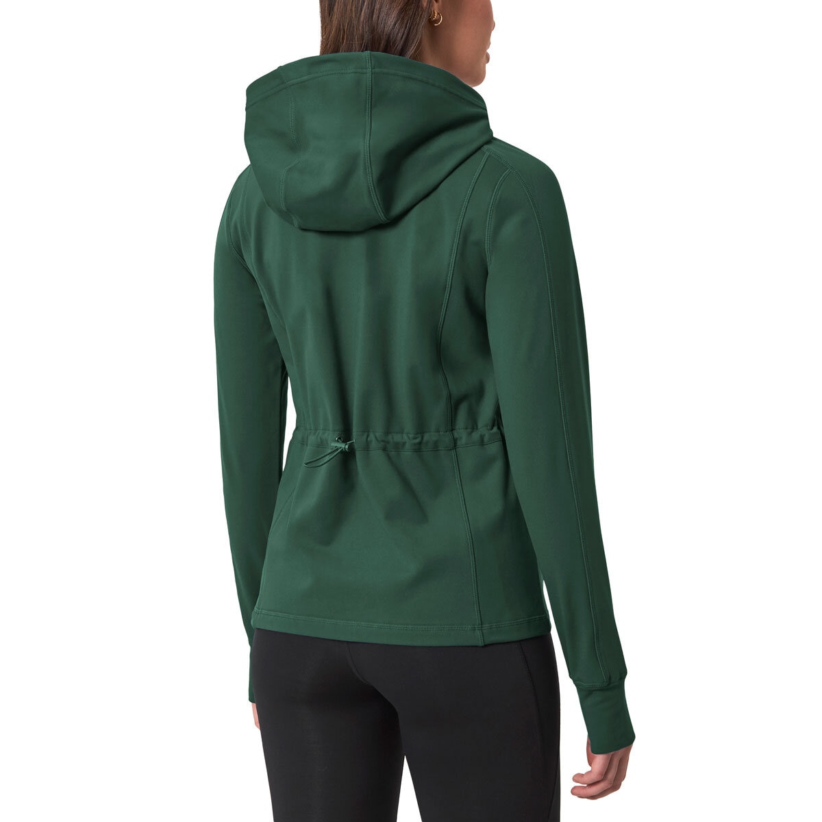 Mondetta Ladies Hooded Running Jacket in Green