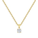 0.33ct Round Brilliant Cut Diamond Solitaire Pendant, 18ct Yellow Gold