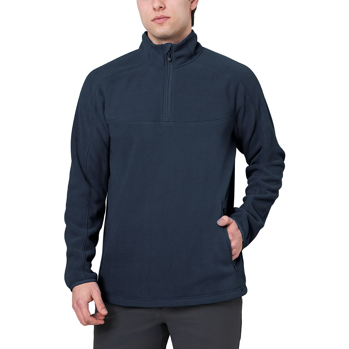 Mondetta Mens Quarter Zip Pullover in Navy, Extra Large