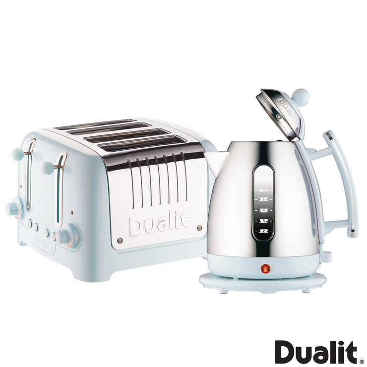 Dualit Lite Kettle and 4Slot Toaster Set in Ice Blue Costco UK