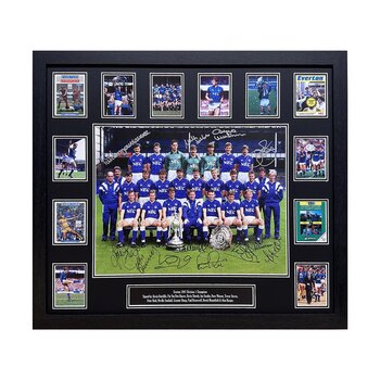 Everton 1987 Champions Signed by x12 Players Framed Photo