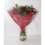 86876 - Seasonal Hand Tied Bouquet with Gift Card.