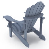 Leisure Line Adirondack Faux Wood Garden Chair in Grey