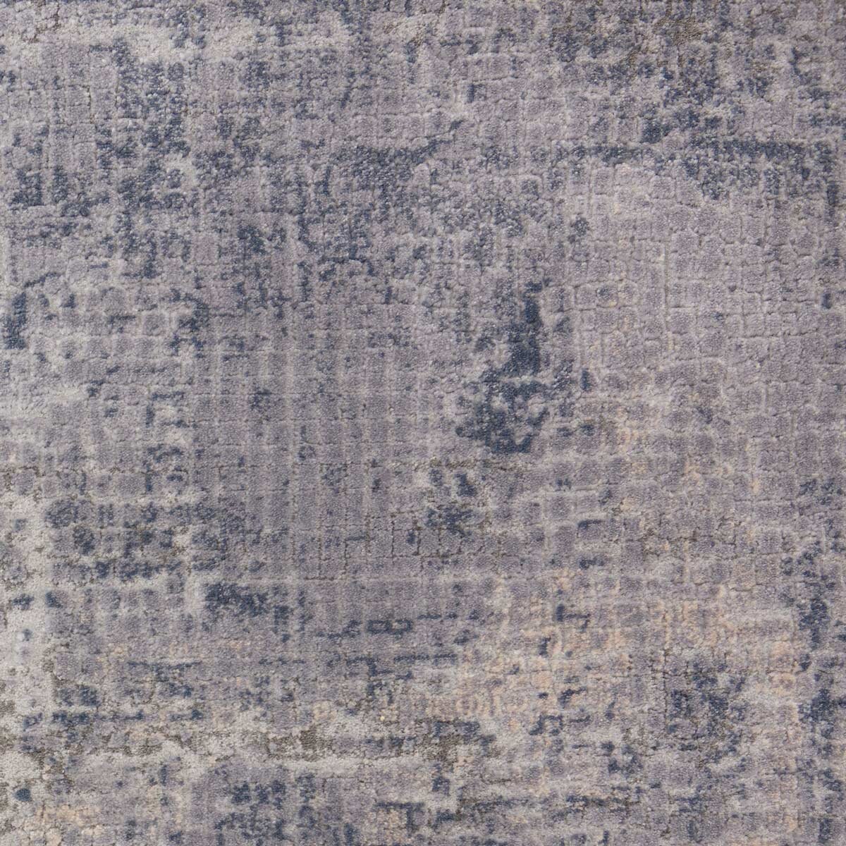 Rustic Textures Faded Blue Runner Rug