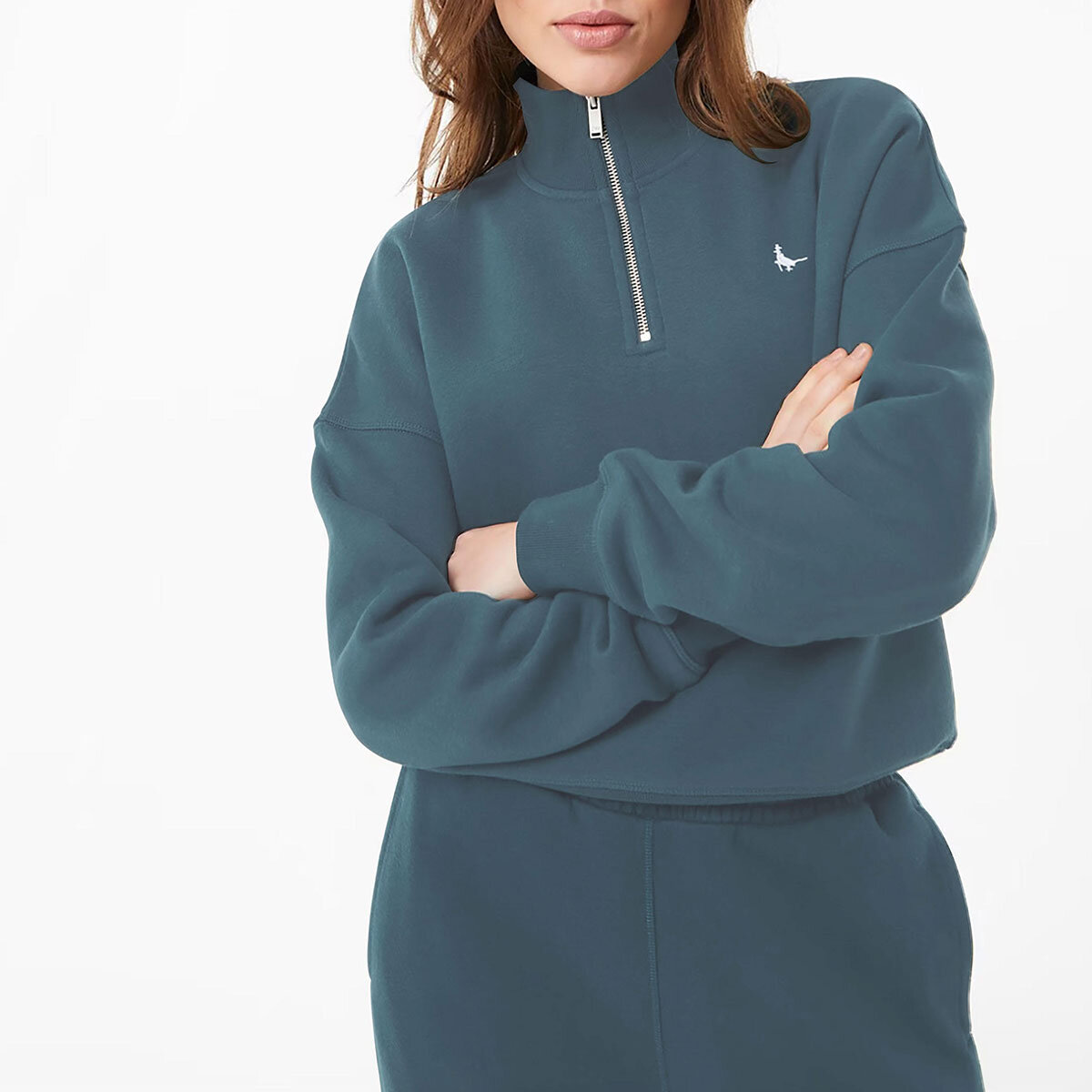 Jack Wills Ladies Honey Lane 1/2 Zip Sweatshirt in Blue