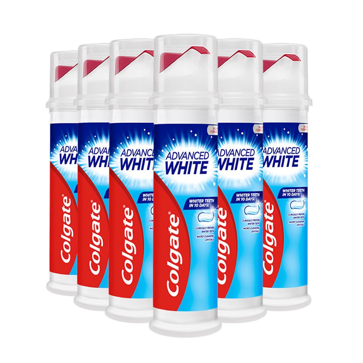 whitening toothpaste in a pump